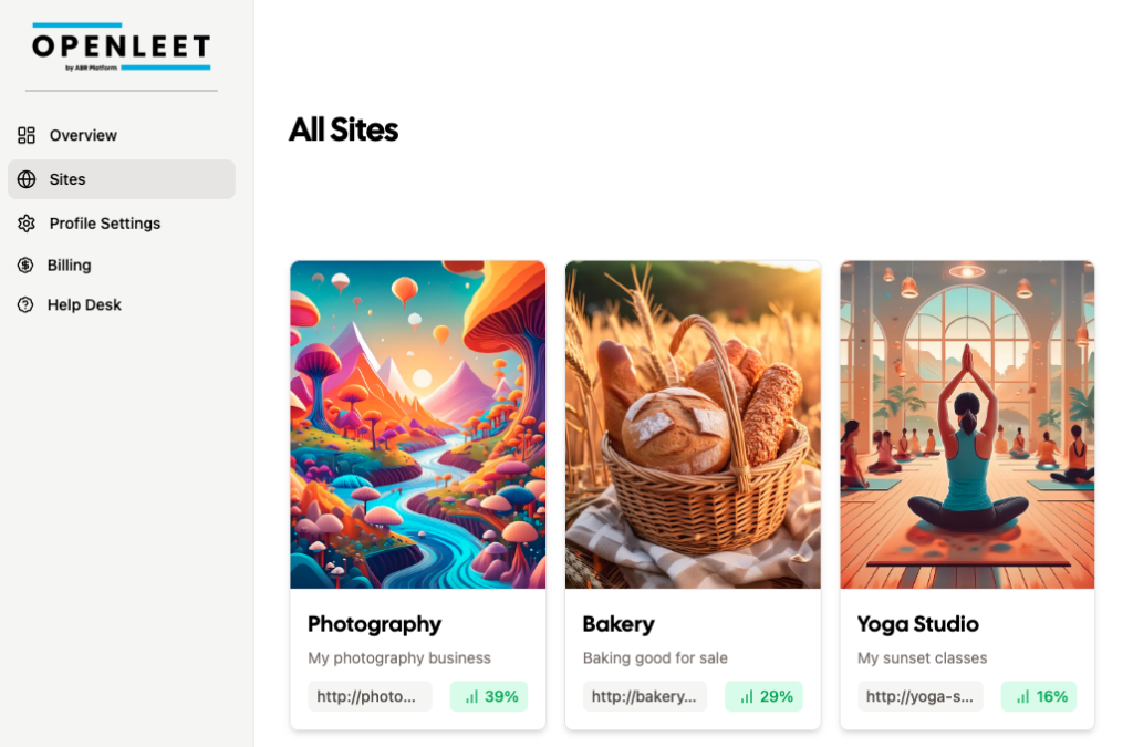 Screenshot of Openleet